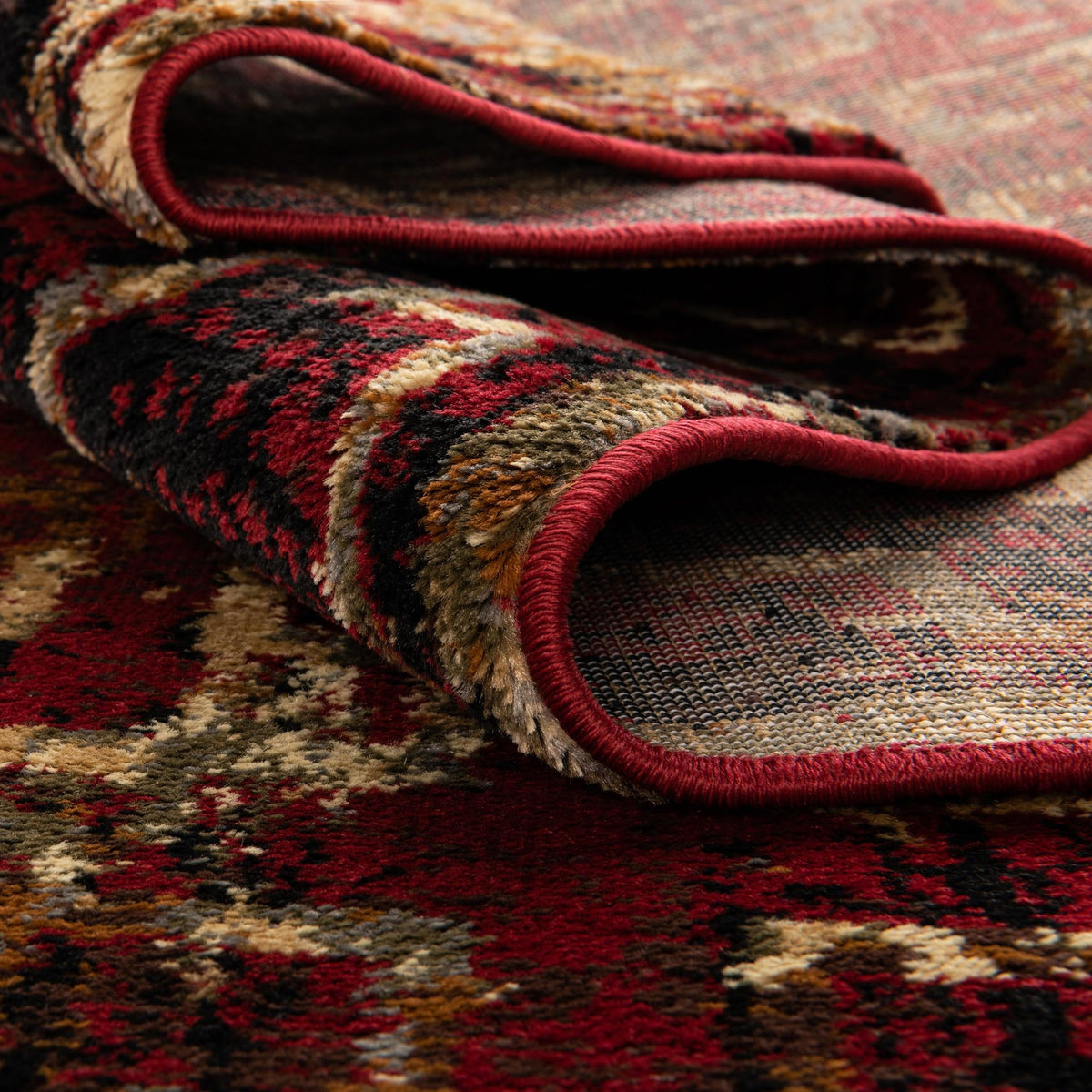 Neptune Elegance Collection Area Rug -  Proteus Rectangle Burgundy  lifestyle 24
