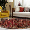 Neptune Elegance Collection Area Rug -  Proteus Round Burgundy  lifestyle 115