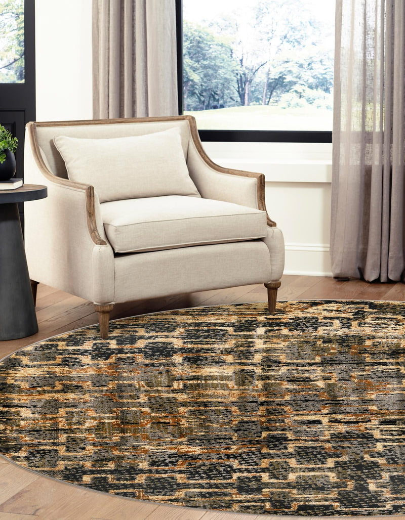 Neptune Elegance Collection Area Rug -  Proteus Round Blue  lifestyle 42