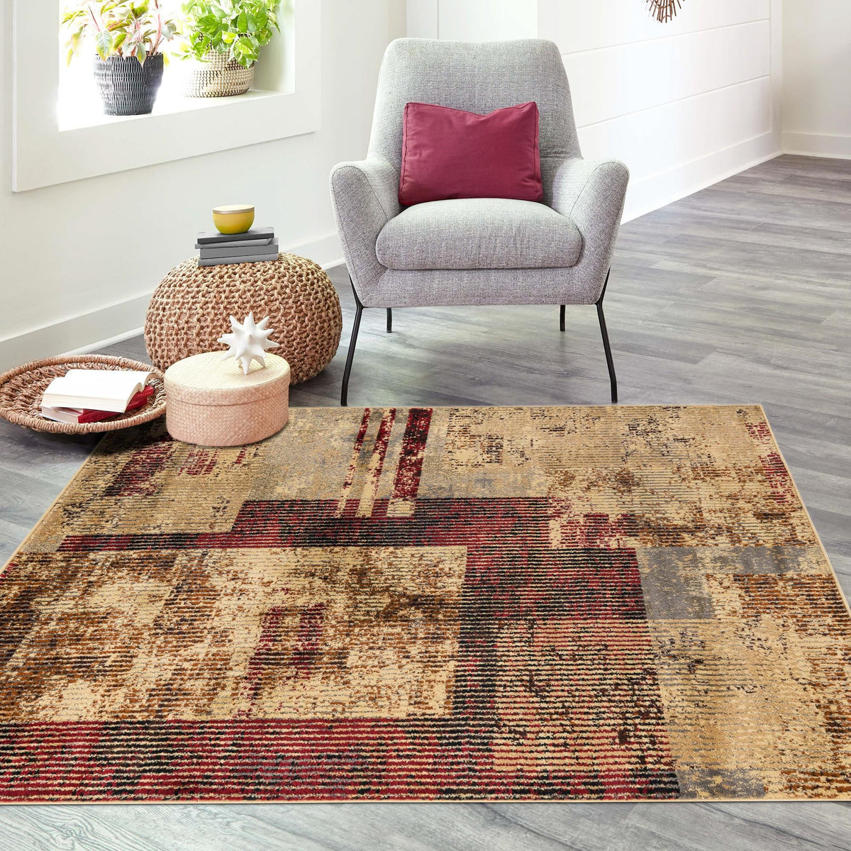 Neptune Elegance Collection Area Rug -  Despina Square Multi  lifestyle 71