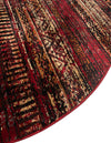 Neptune Elegance Collection Area Rug -  Nereid Round Burgundy  lifestyle 108