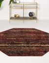 Neptune Elegance Collection Area Rug -  Nereid Octagon Burgundy  lifestyle 63