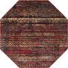 Neptune Elegance Collection Area Rug -  Nereid Octagon Burgundy  lifestyle 53