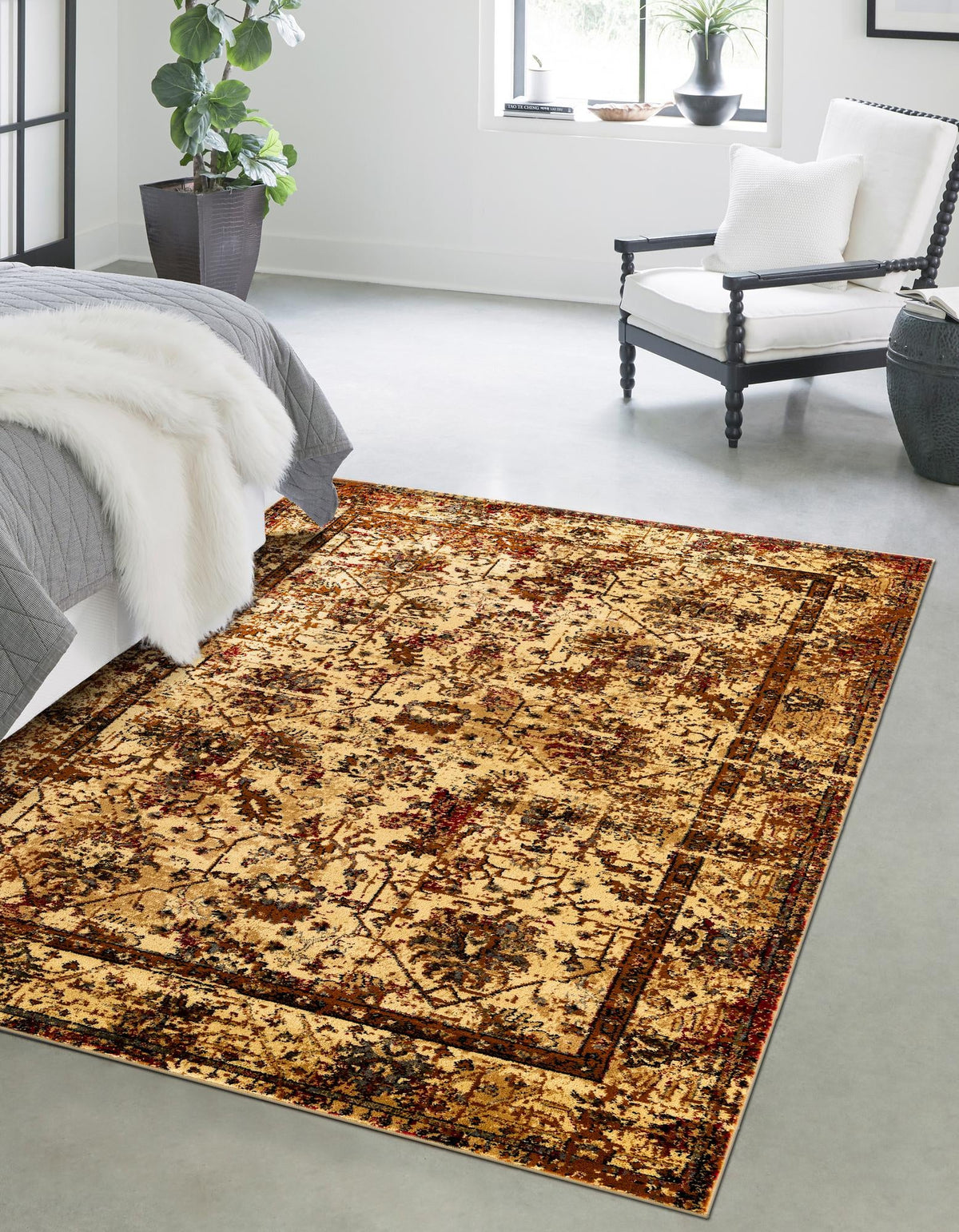 Neptune Elegance Collection Area Rug -  Galatea (Beige Cream) Rectangle Beige Cream  lifestyle 2