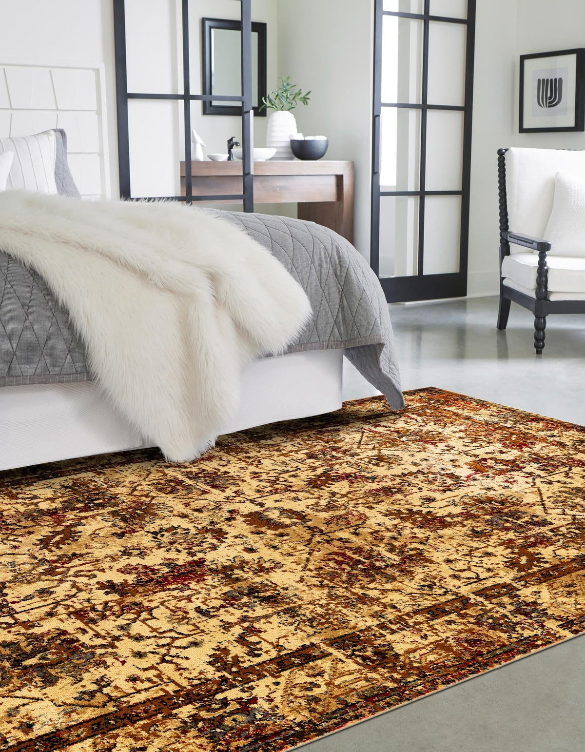 Neptune Elegance Collection Area Rug -  Galatea (Beige Cream) Rectangle Beige Cream  lifestyle 3