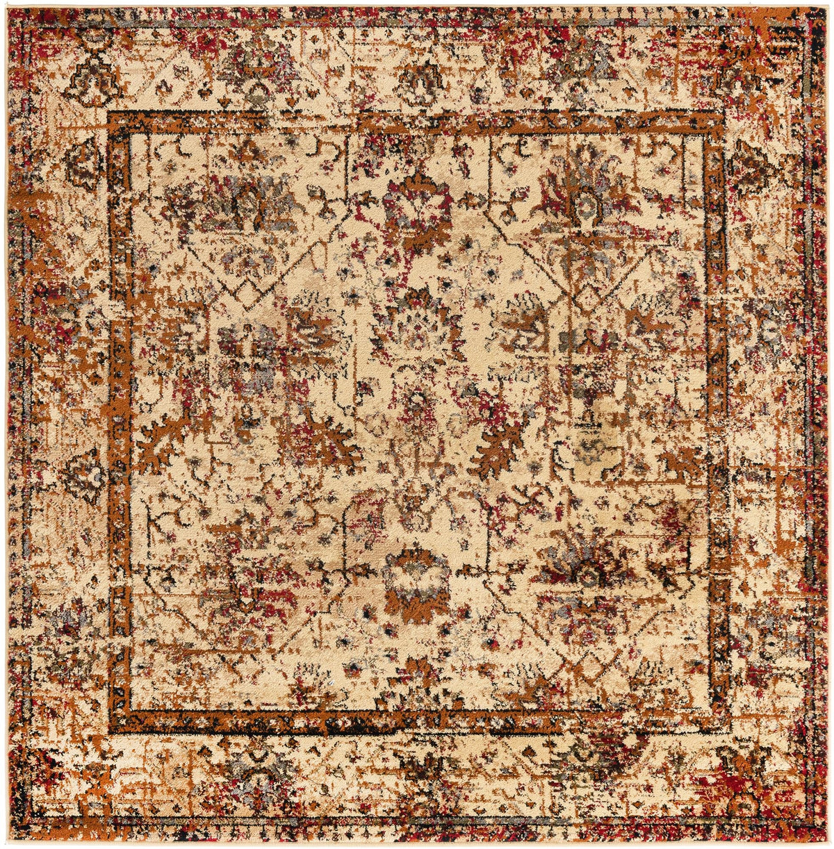 Neptune Elegance Collection Area Rug -  Galatea (Beige Cream) Square Beige Cream  lifestyle 11