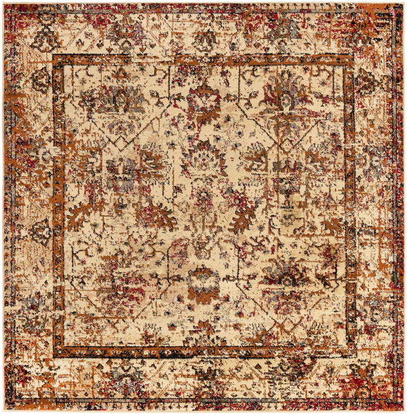 Neptune Elegance Collection Area Rug -  Galatea (Beige Cream) Square Beige Cream  lifestyle 11
