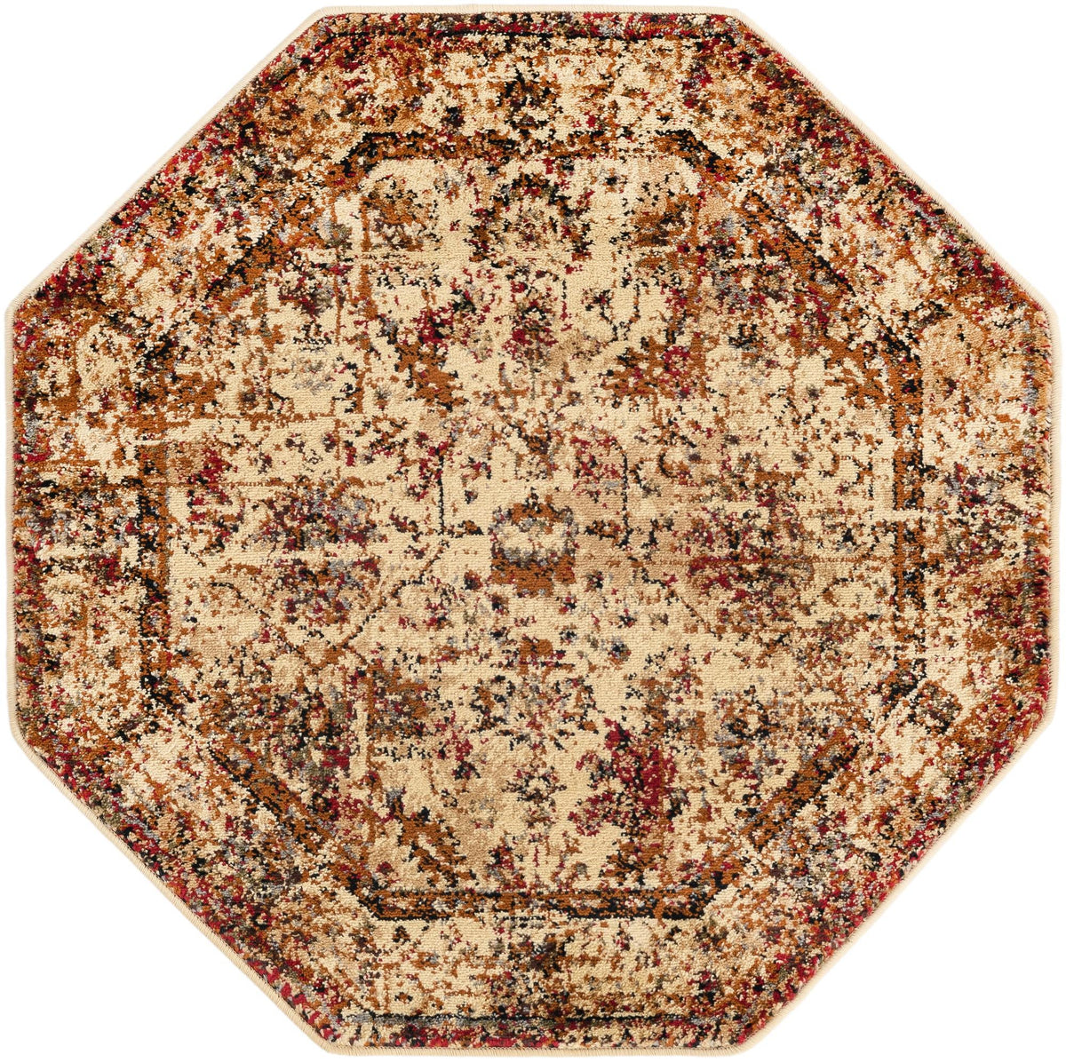 Neptune Elegance Collection Area Rug -  Galatea (Beige Cream) Octagon Beige Cream  lifestyle 13