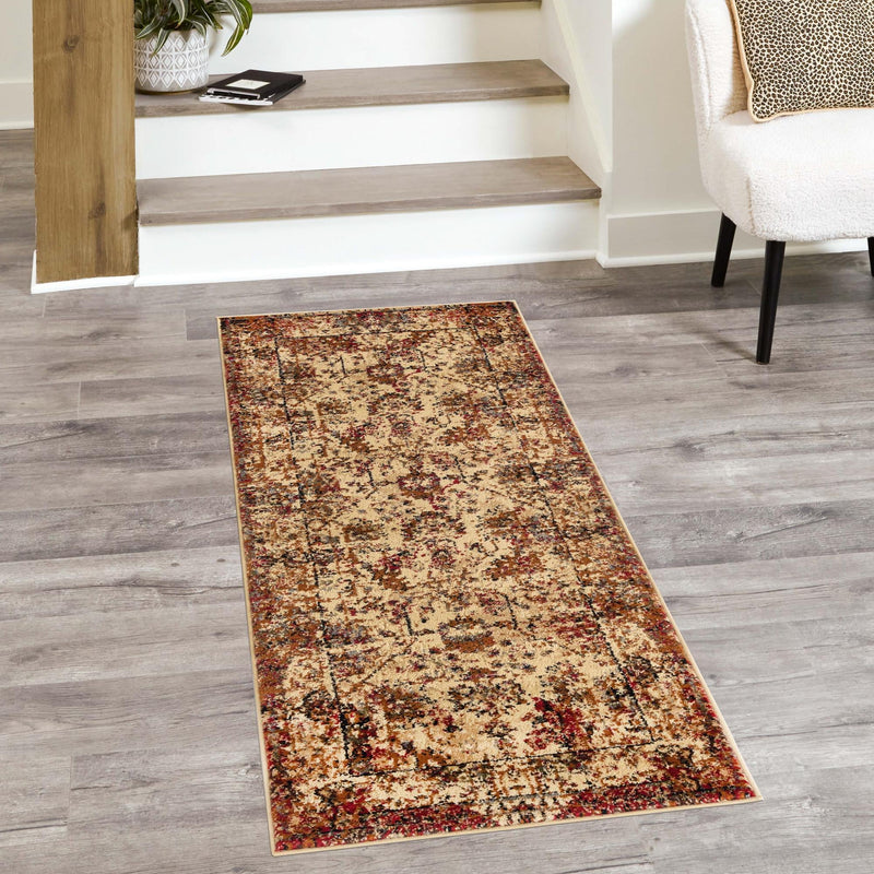 Neptune Elegance Collection Area Rug -  Galatea (Beige Cream) Runner Beige Cream  lifestyle 45
