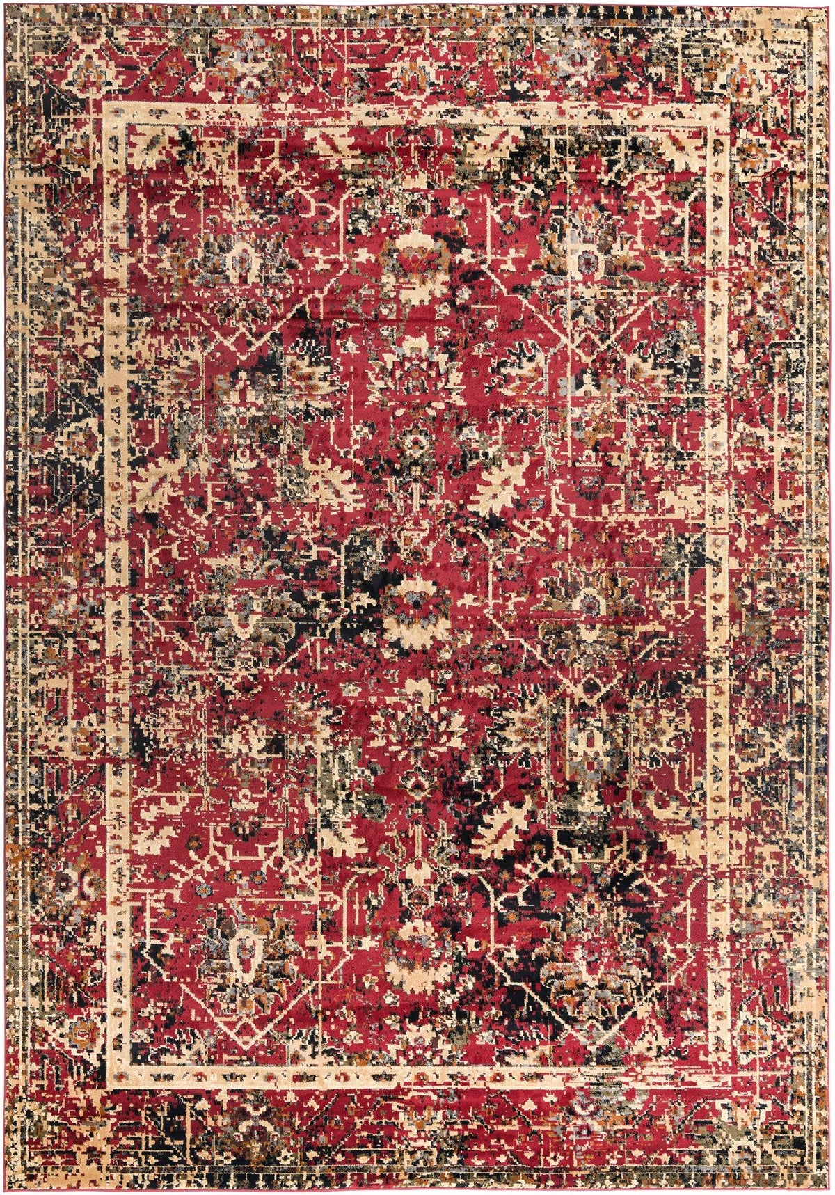 Neptune Elegance Collection Area Rug -  Galatea (Burgundy) Rectangle Burgundy Main