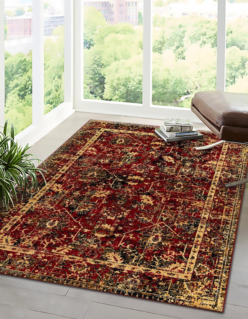 Neptune Elegance Collection Area Rug -  Galatea (Burgundy) Rectangle Burgundy  lifestyle 2