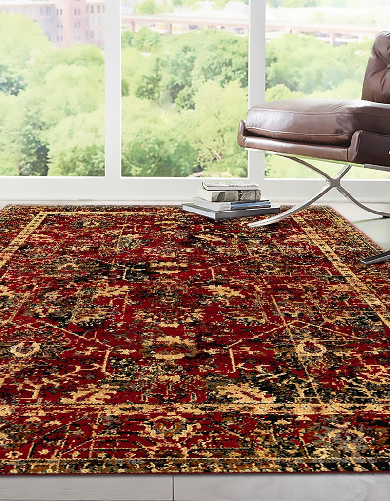 Neptune Elegance Collection Area Rug -  Galatea (Burgundy) Rectangle Burgundy  lifestyle 3