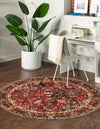 Neptune Elegance Collection Area Rug -  Galatea (Burgundy) Round Burgundy  lifestyle 25