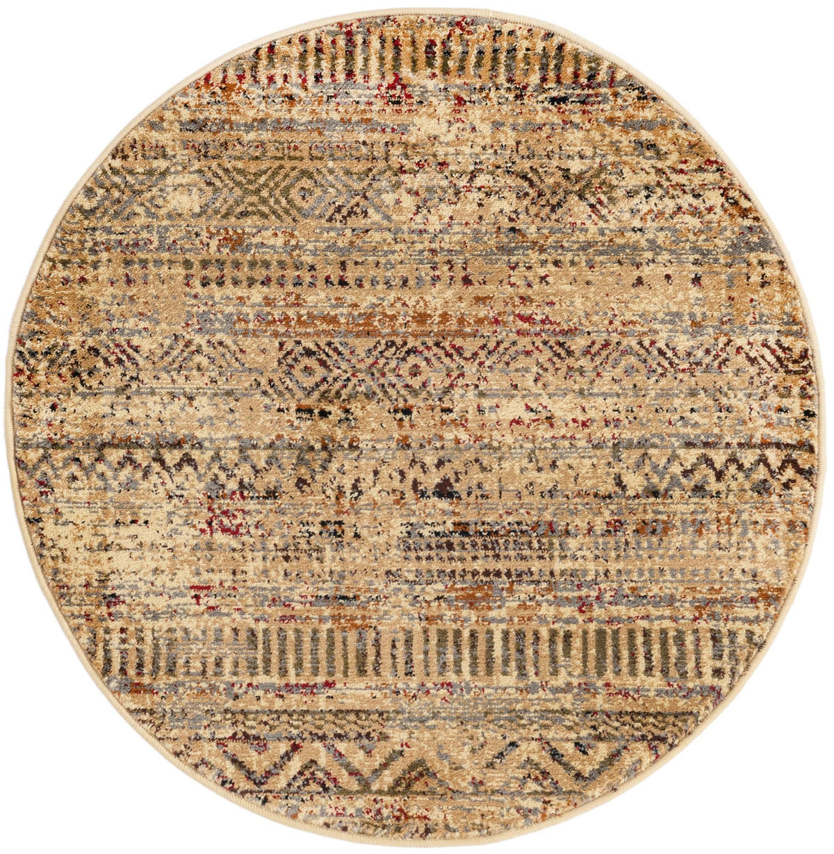 Neptune Elegance Collection Area Rug -  Nereid Round Beige  lifestyle 103