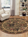 Neptune Elegance Collection Area Rug -  Galatea (Green) Round Green  lifestyle 19