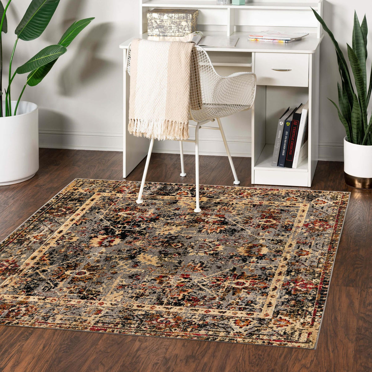Neptune Elegance Collection Area Rug -  Galatea (Blue) Square Blue  lifestyle 65
