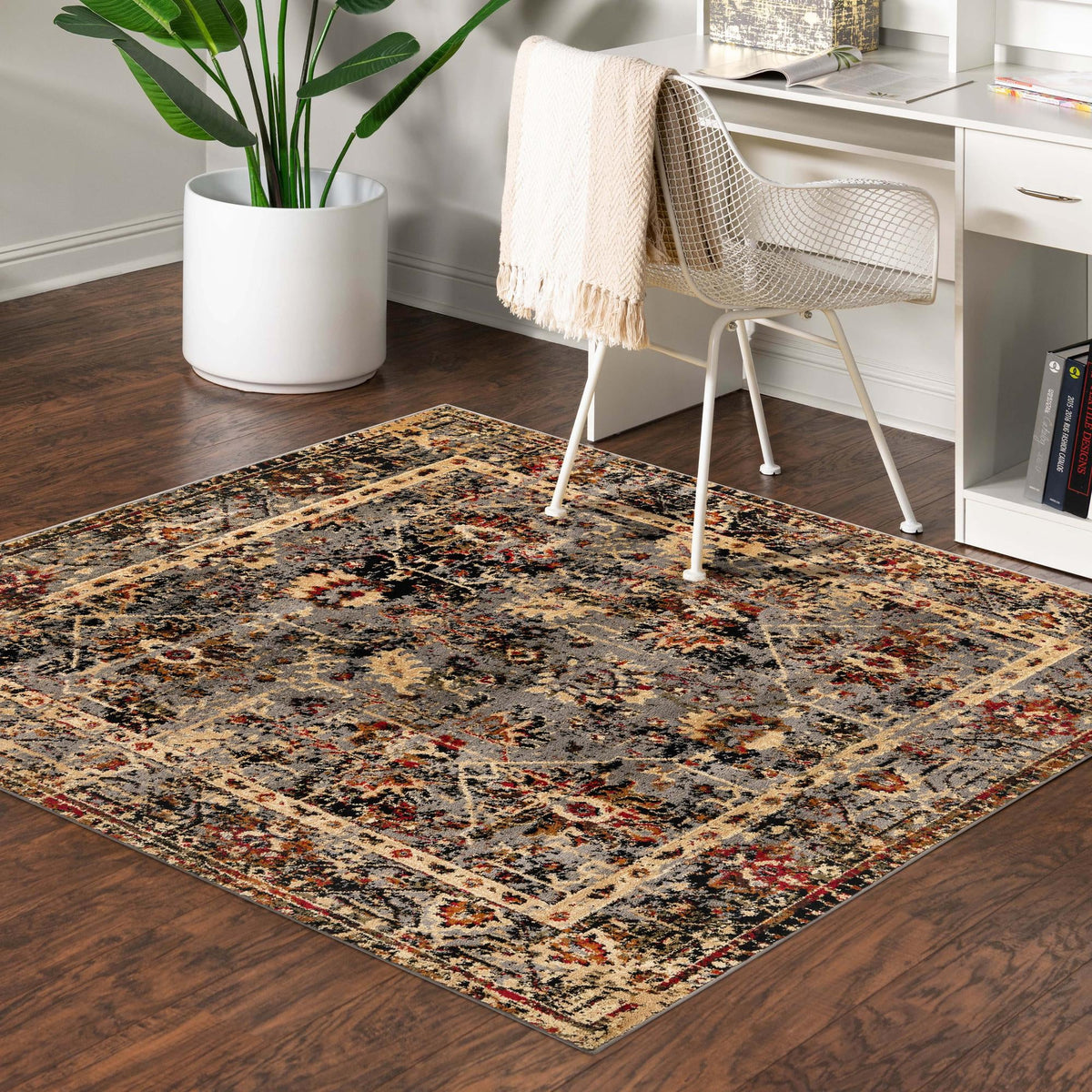 Neptune Elegance Collection Area Rug -  Galatea (Blue) Square Blue  lifestyle 68
