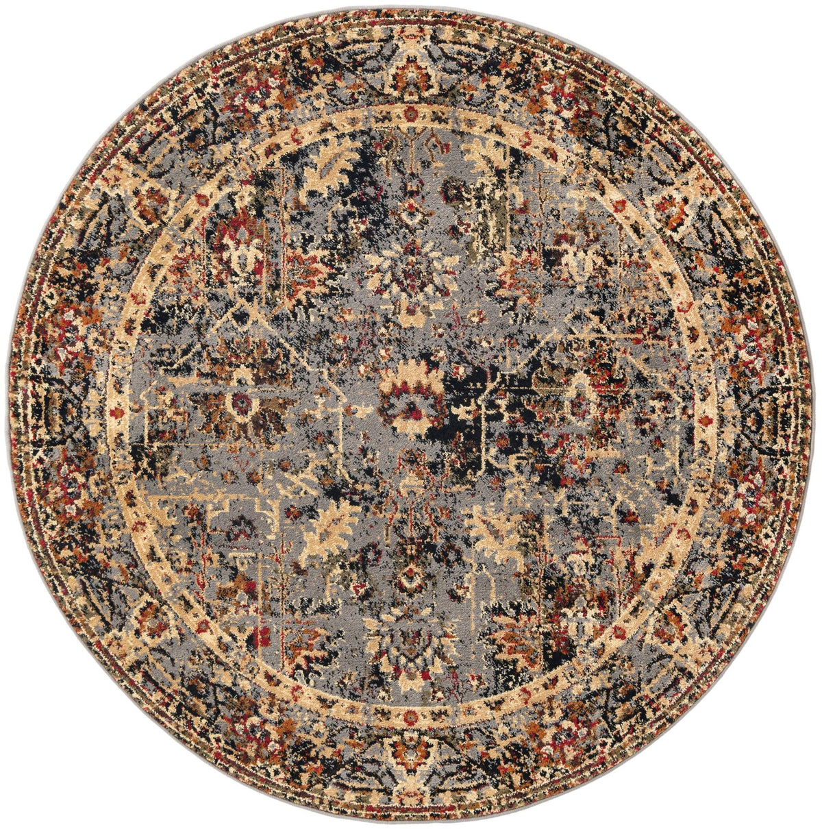 Neptune Elegance Collection Area Rug -  Galatea (Blue) Round Blue  lifestyle 15