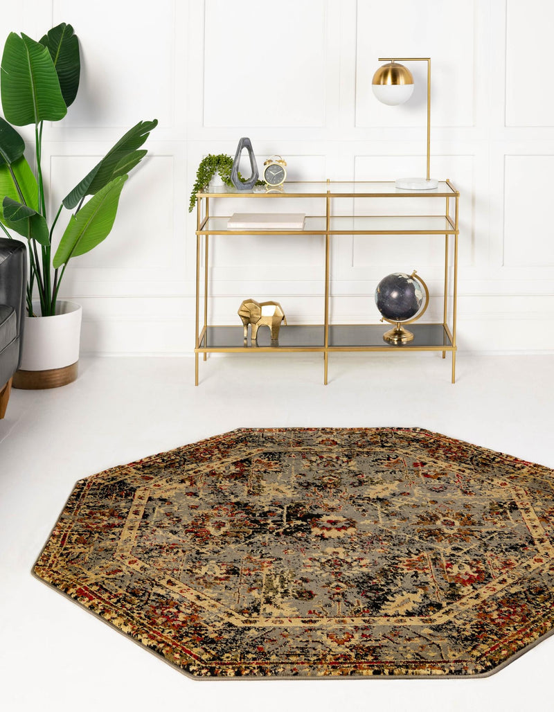 Neptune Elegance Collection Area Rug -  Galatea (Blue) Octagon Blue  lifestyle 20