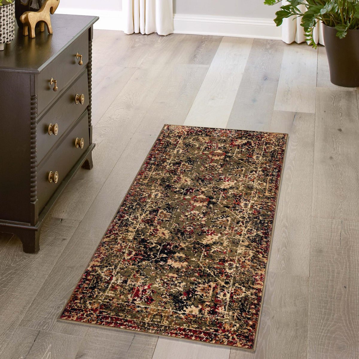 Neptune Elegance Collection Area Rug -  Galatea (Green) Runner Green  lifestyle 67