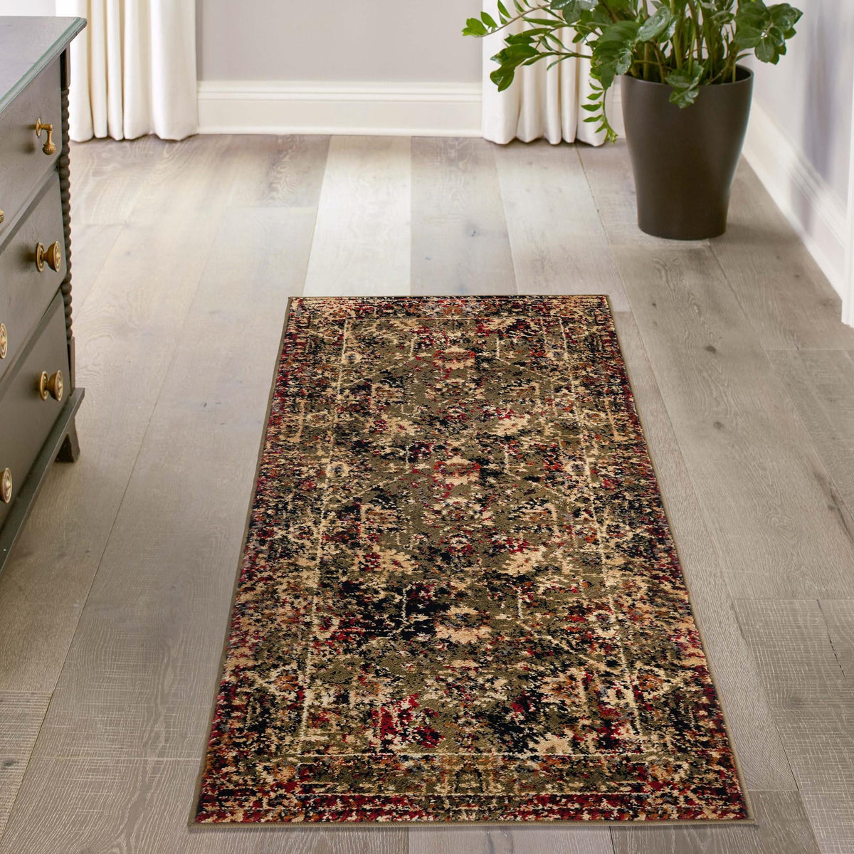 Neptune Elegance Collection Area Rug -  Galatea (Green) Runner Green  lifestyle 70