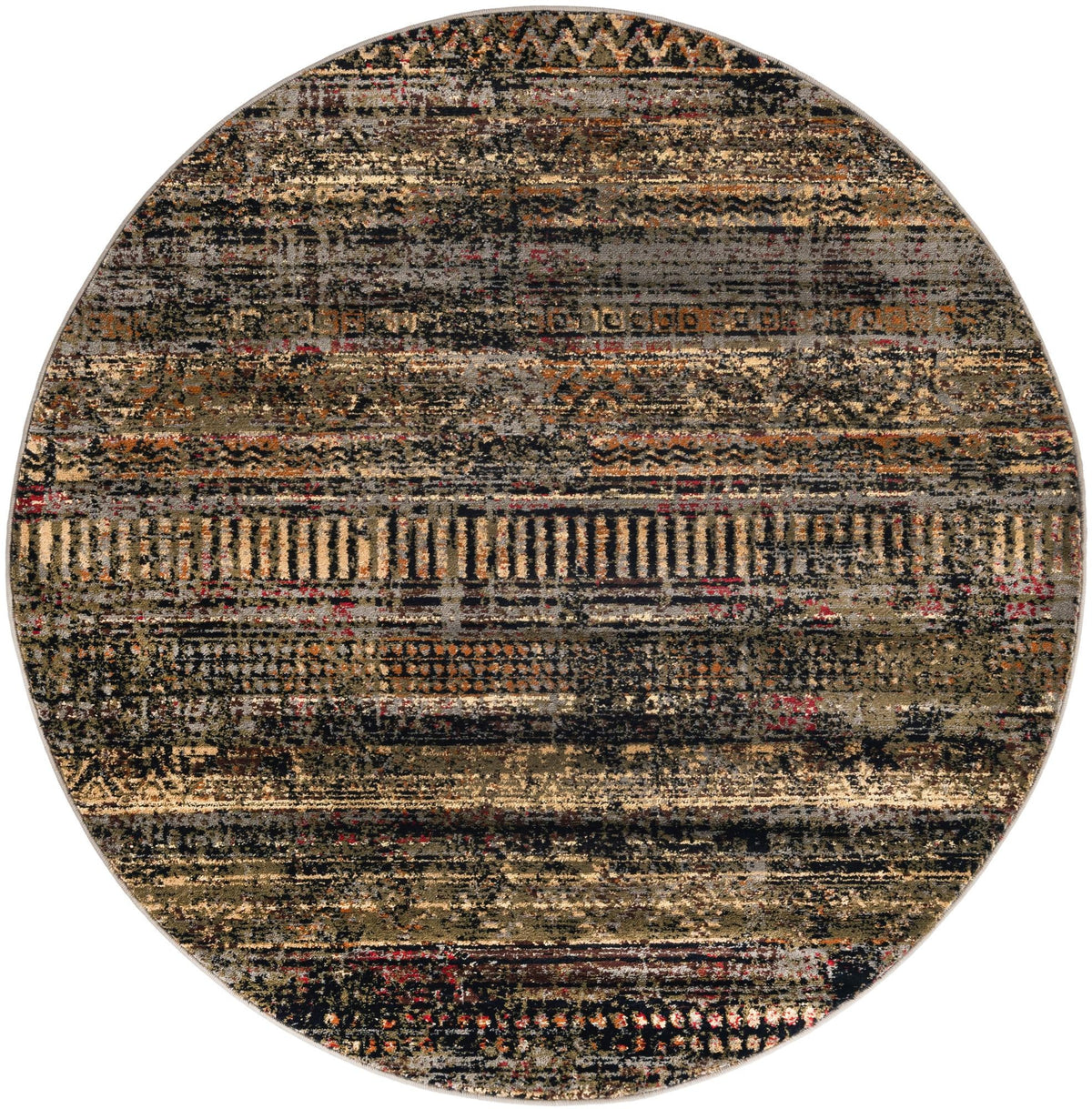 Neptune Elegance Collection Area Rug -  Nereid Round Blue  lifestyle 47