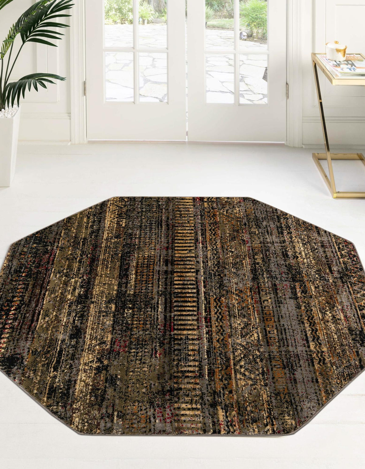 Neptune Elegance Collection Area Rug -  Nereid Octagon Blue  lifestyle 68