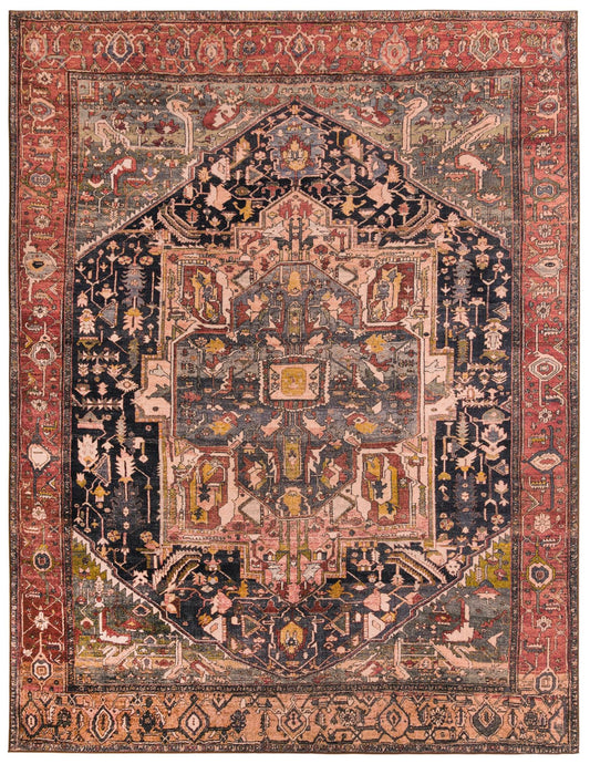 Casablanca Tapestry Collection Area Rug - Fes Rectangle Muted Rust Main