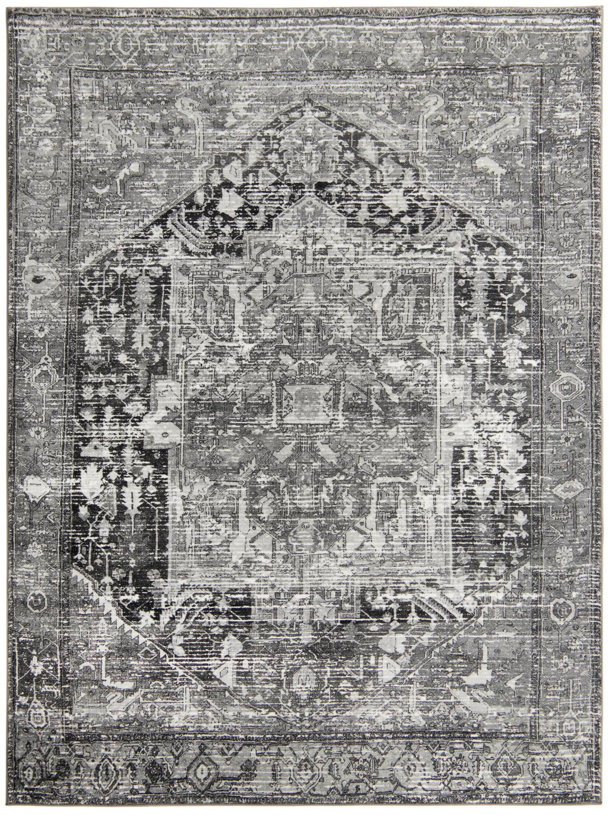 Casablanca Tapestry Collection Area Rug - Fes Rectangle Steel gray  lifestyle 5