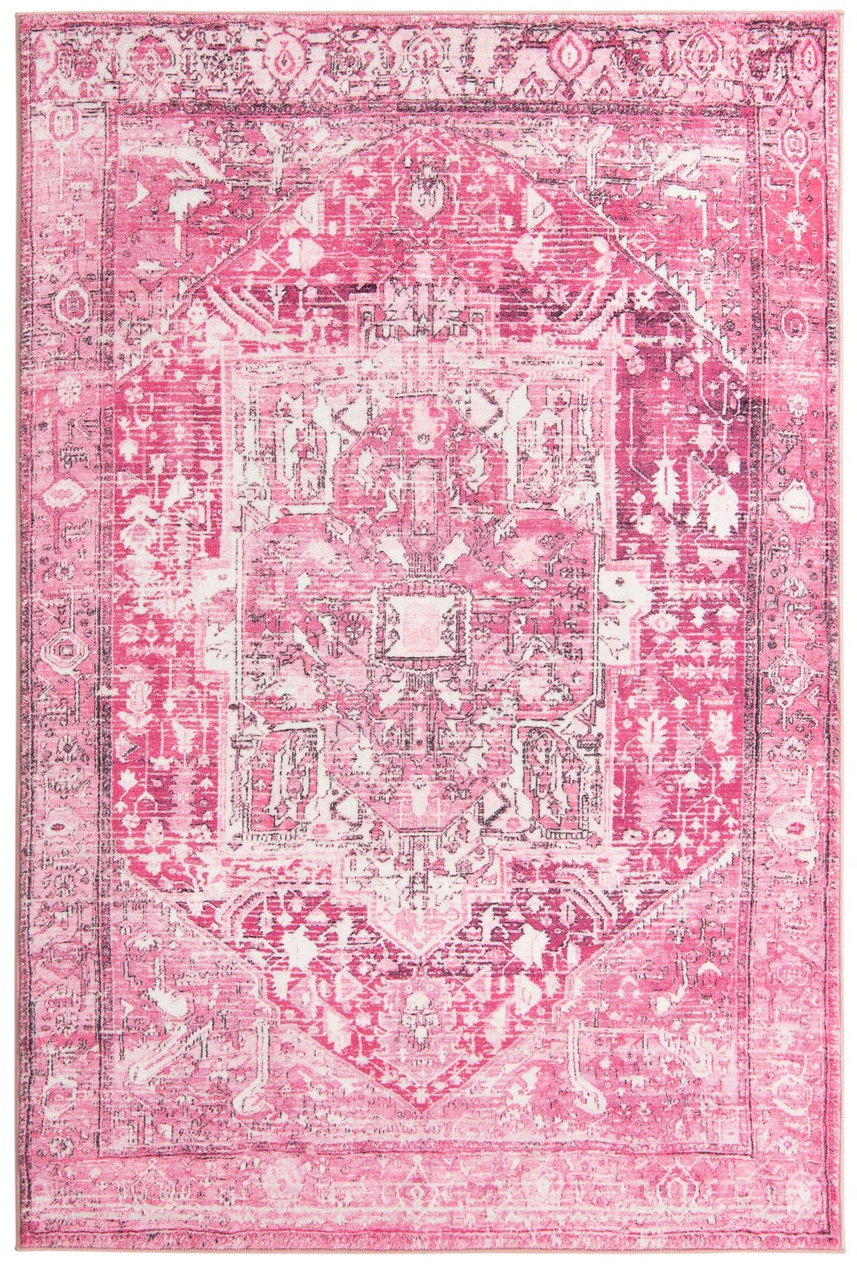 Casablanca Tapestry Collection Area Rug - Fes Rectangle Plumrose Pink  lifestyle 2