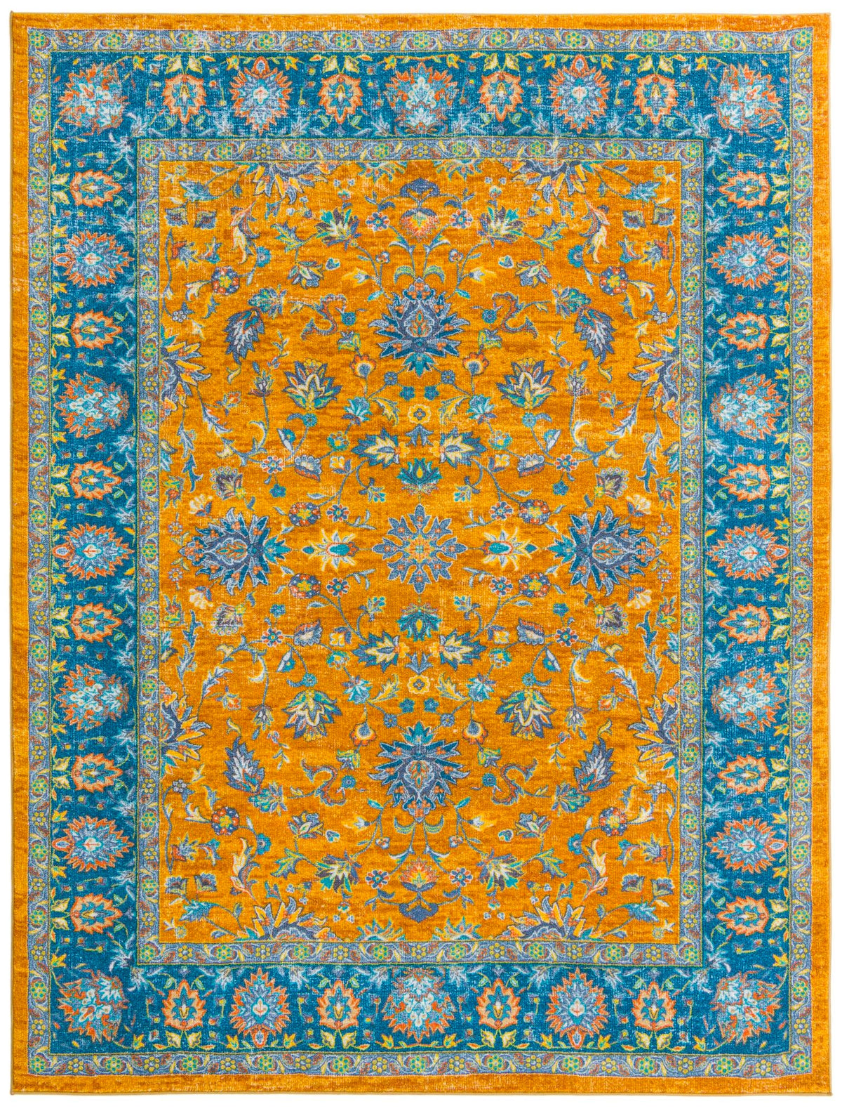 Casablanca Tapestry Collection Area Rug -  Marrakech (Sunshine Yellow) Rectangle Sunshine Yellow Main