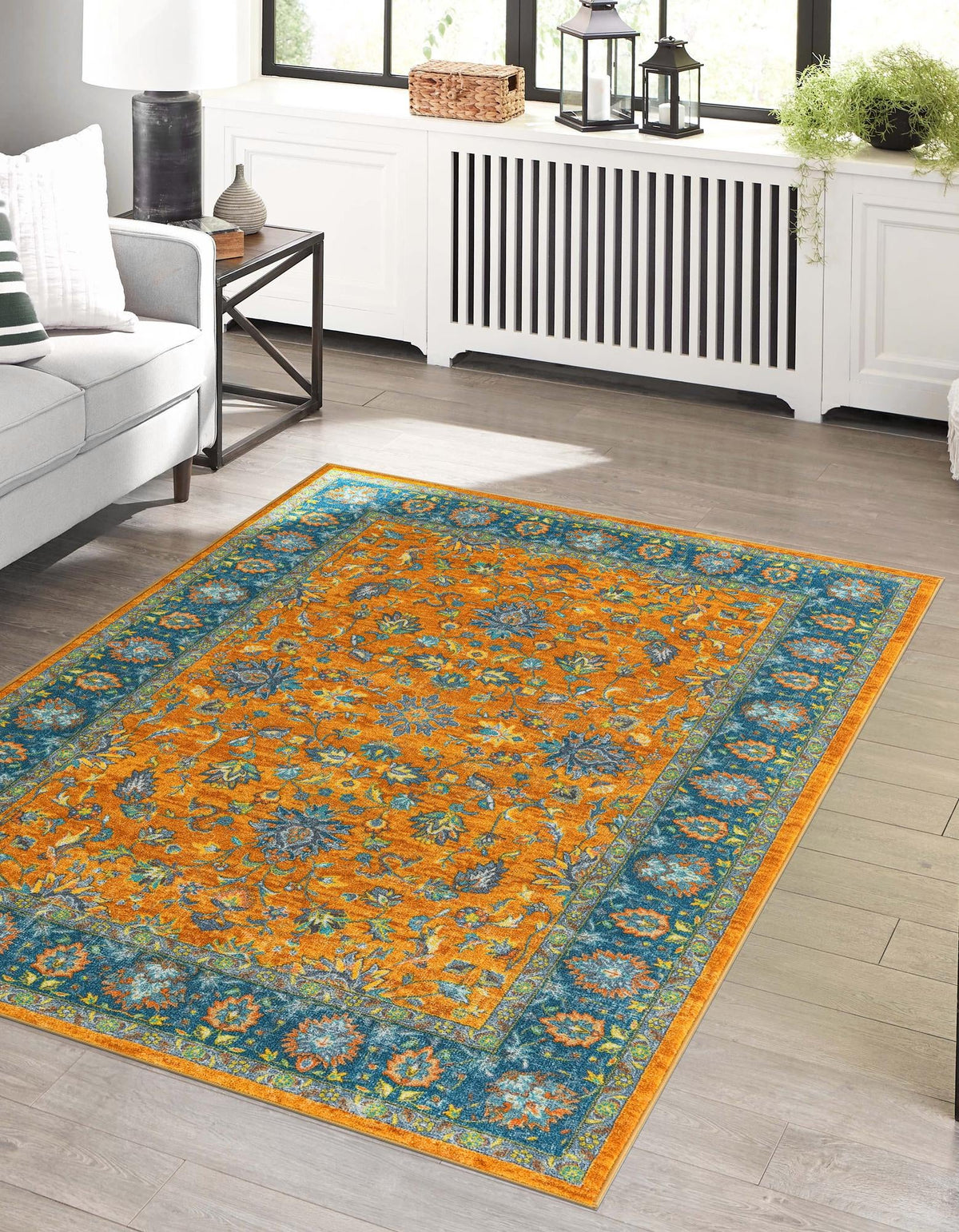 Casablanca Tapestry Collection Area Rug -  Marrakech (Sunshine Yellow) Rectangle Sunshine Yellow  lifestyle 2
