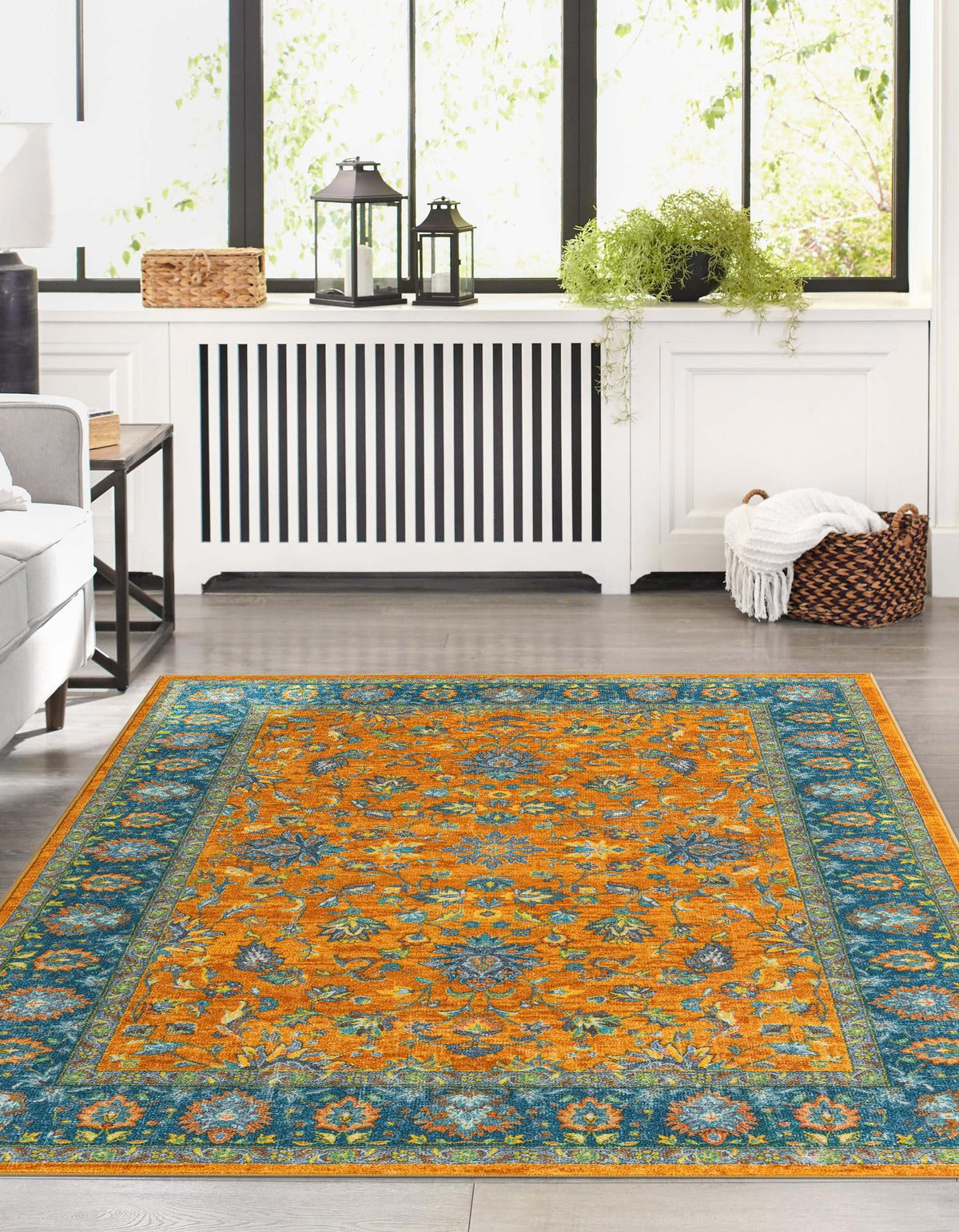 Casablanca Tapestry Collection Area Rug -  Marrakech (Sunshine Yellow) Rectangle Sunshine Yellow  lifestyle 3