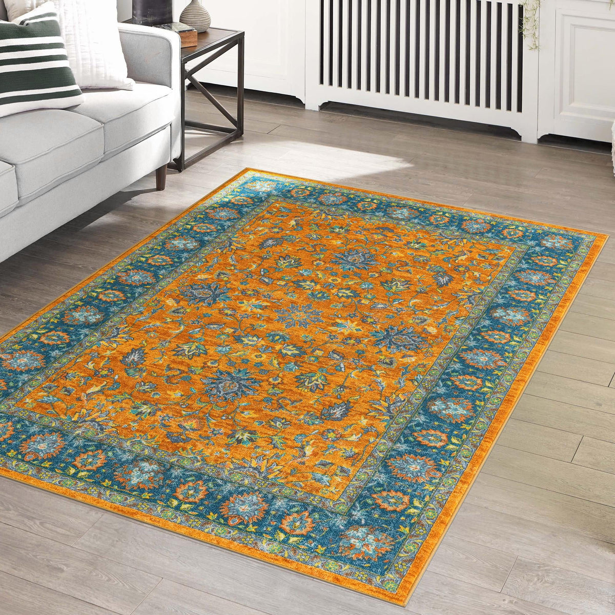 Casablanca Tapestry Collection Area Rug -  Marrakech (Sunshine Yellow) Rectangle Sunshine Yellow  lifestyle 14
