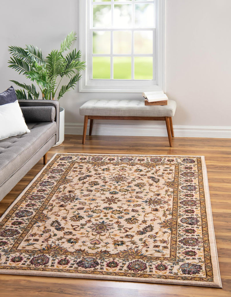 Casablanca Tapestry Collection Area Rug -  Marrakech (Ivory) Rectangle Ivory  lifestyle 2