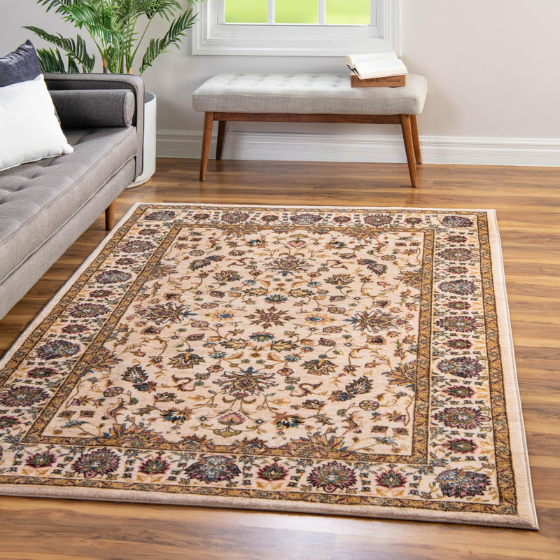 Casablanca Tapestry Collection Area Rug -  Marrakech (Ivory) Rectangle Ivory  lifestyle 14