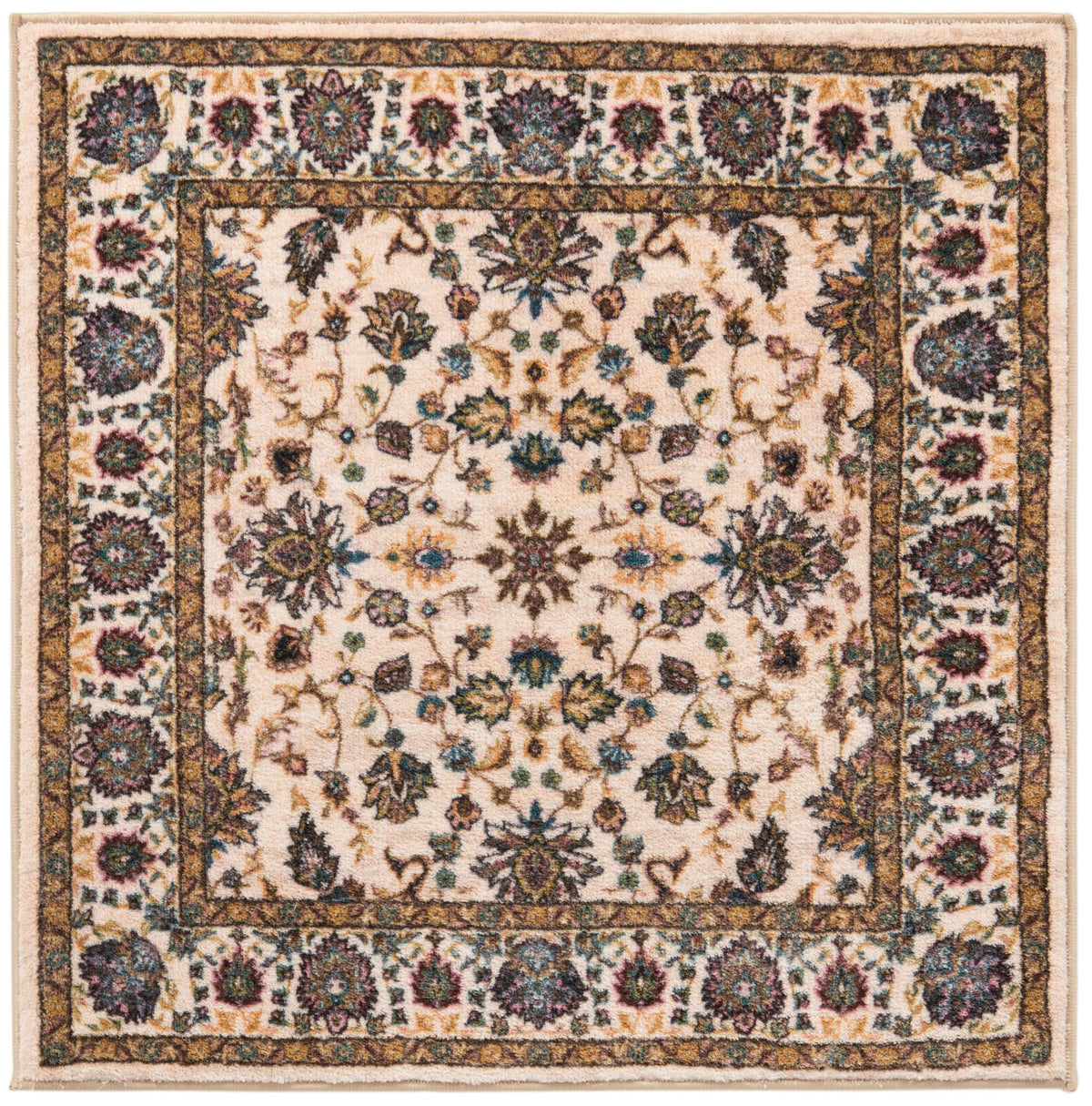 Casablanca Tapestry Collection Area Rug -  Marrakech (Ivory) Square Ivory  lifestyle 16