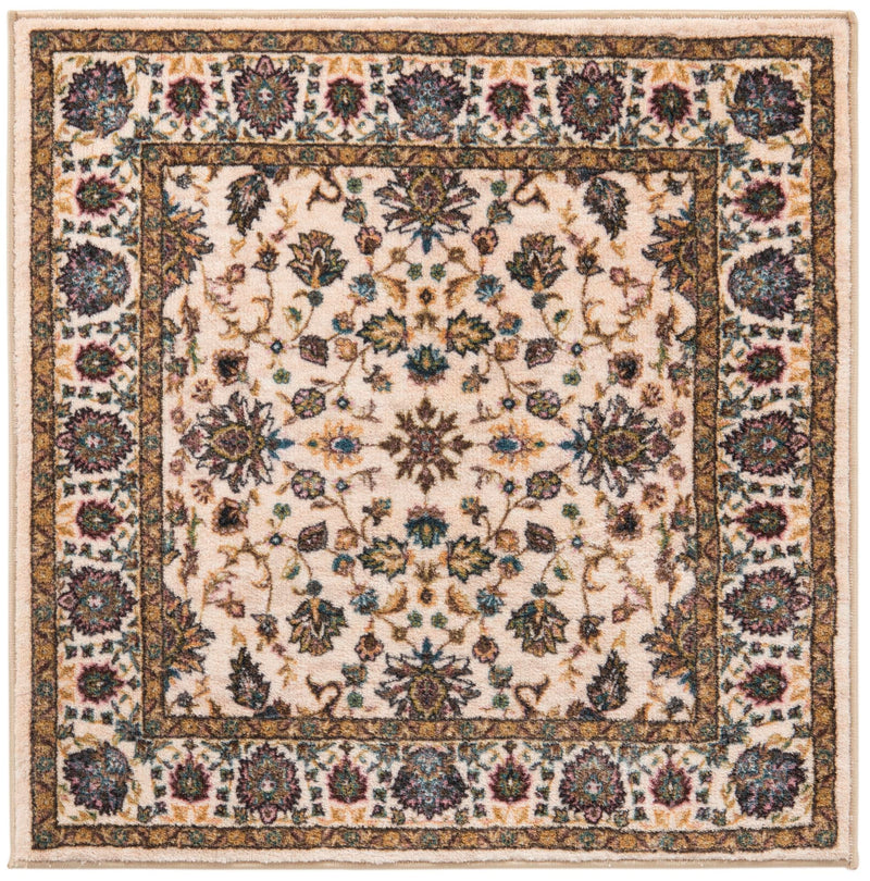 Casablanca Tapestry Collection Area Rug -  Marrakech (Ivory) Square Ivory  lifestyle 16