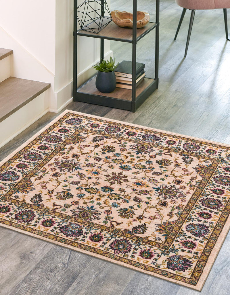 Casablanca Tapestry Collection Area Rug -  Marrakech (Ivory) Square Ivory  lifestyle 18