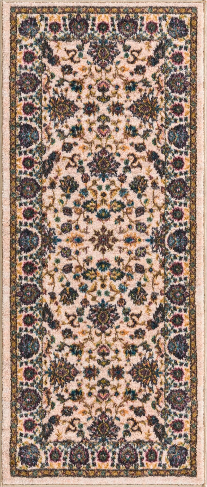 Casablanca Tapestry Collection Area Rug -  Marrakech (Ivory) Runner Ivory  lifestyle 17