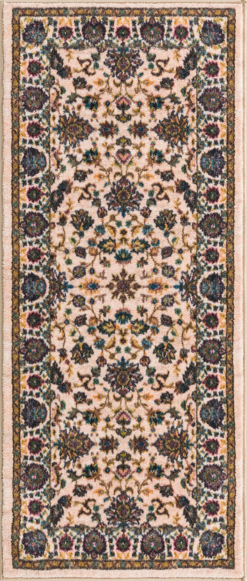 Casablanca Tapestry Collection Area Rug -  Marrakech (Ivory) Runner Ivory  lifestyle 17
