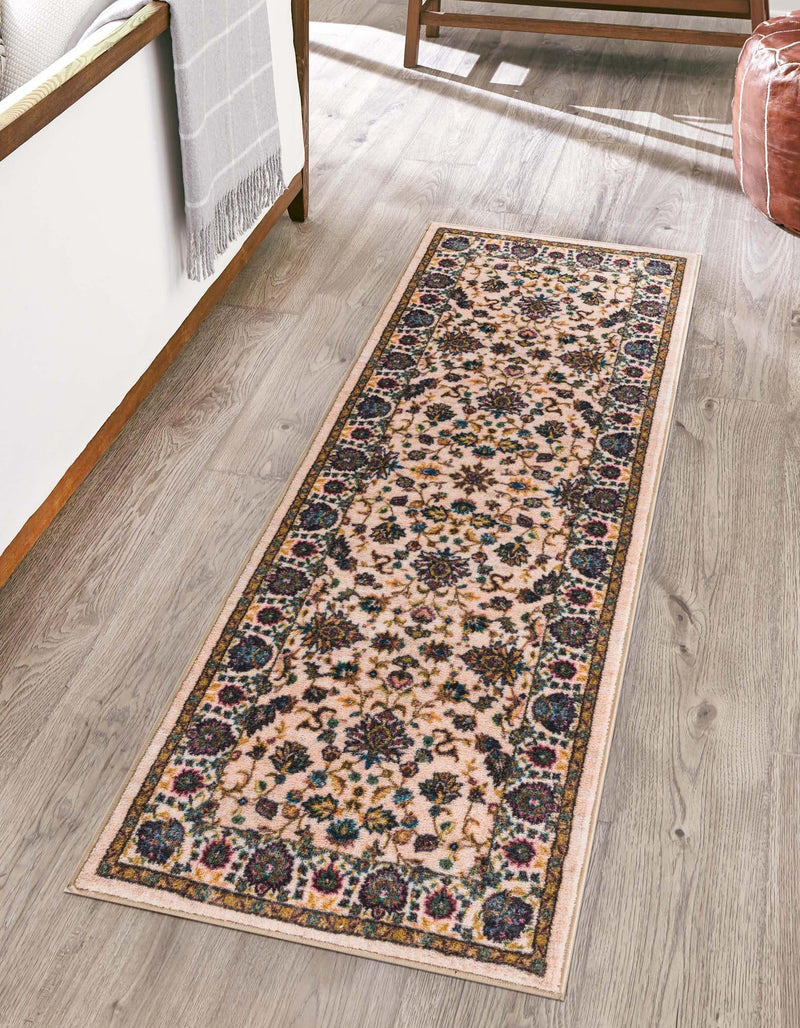 Casablanca Tapestry Collection Area Rug -  Marrakech (Ivory) Runner Ivory  lifestyle 19