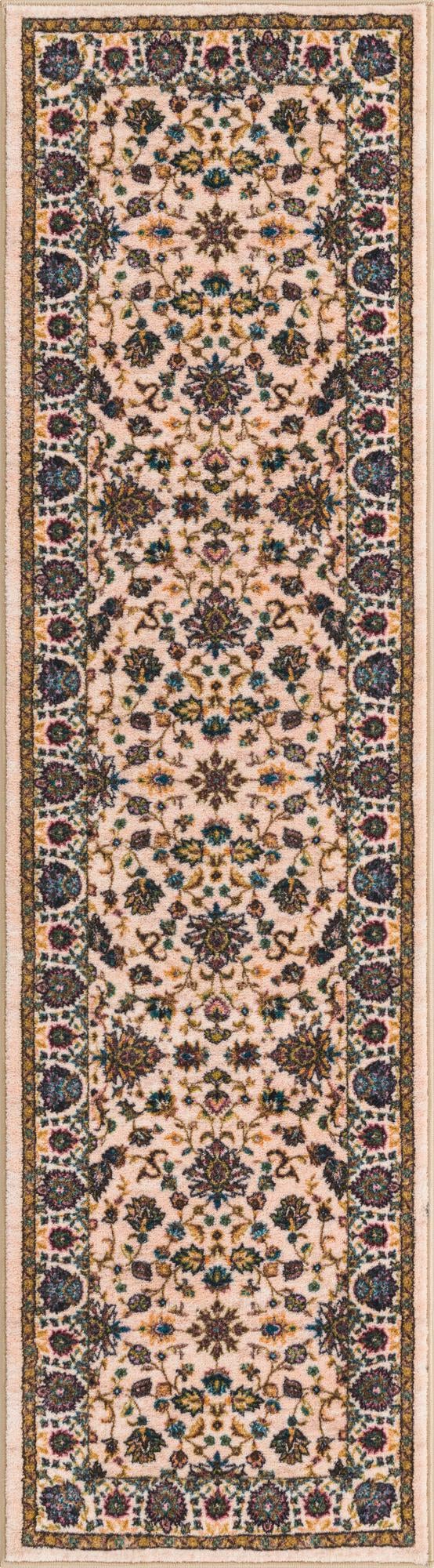 Casablanca Tapestry Collection Area Rug -  Marrakech (Ivory) Runner Ivory  lifestyle 33