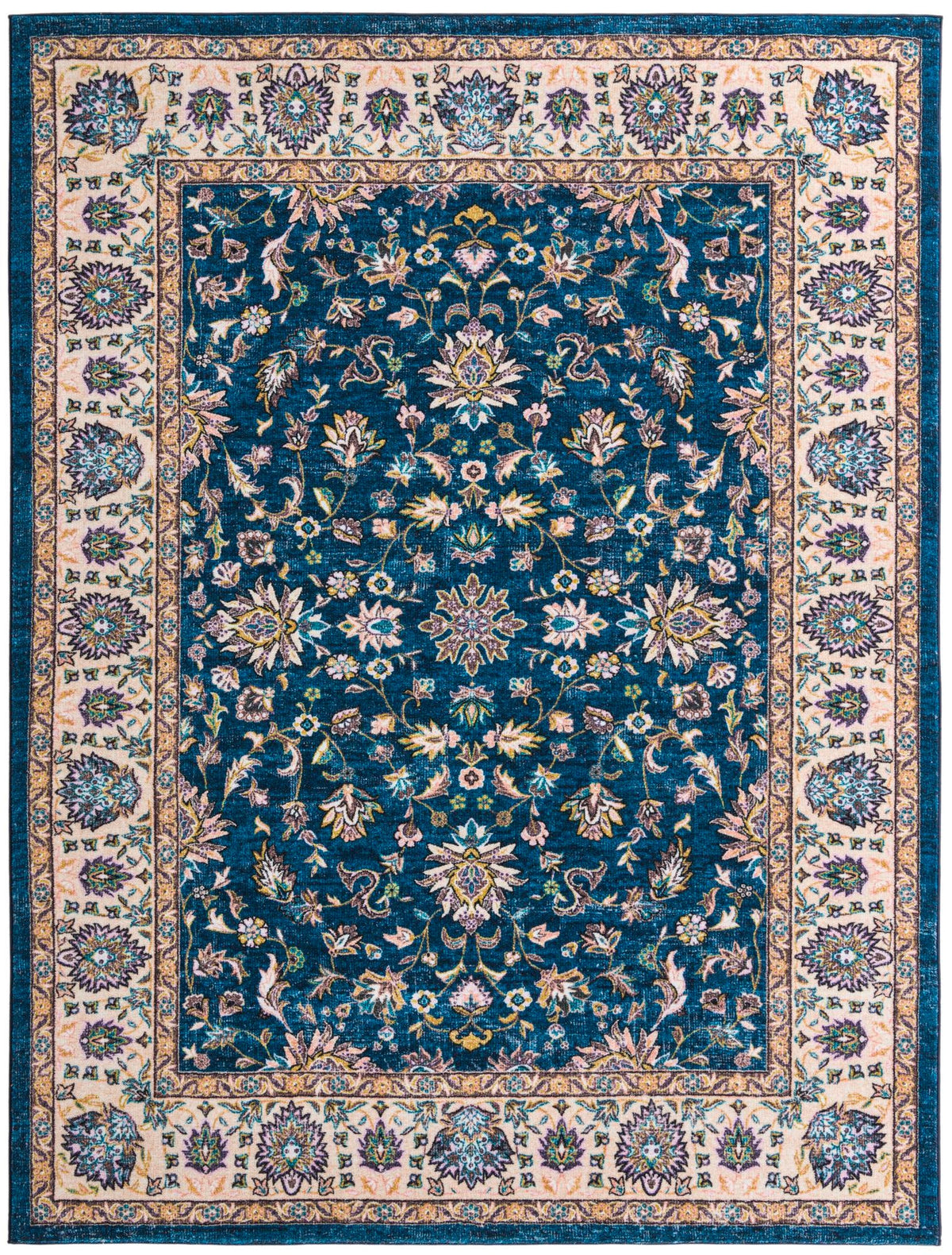 Casablanca Tapestry Collection Area Rug -  Marrakech (Egyptian Blue) Rectangle Egyptian Blue Main
