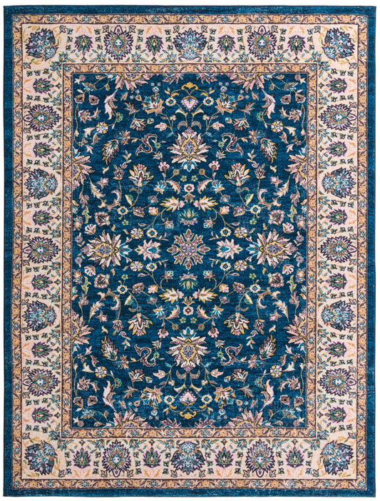 Casablanca Tapestry Collection Area Rug -  Marrakech (Egyptian Blue) Rectangle Egyptian Blue Main