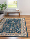 Casablanca Tapestry Collection Area Rug -  Marrakech (Egyptian Blue) Rectangle Egyptian Blue  lifestyle 2