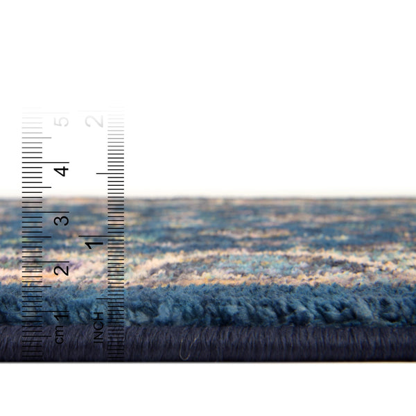 Casablanca Tapestry Collection Area Rug -  Marrakech (Egyptian Blue) Rectangle Egyptian Blue  lifestyle 4