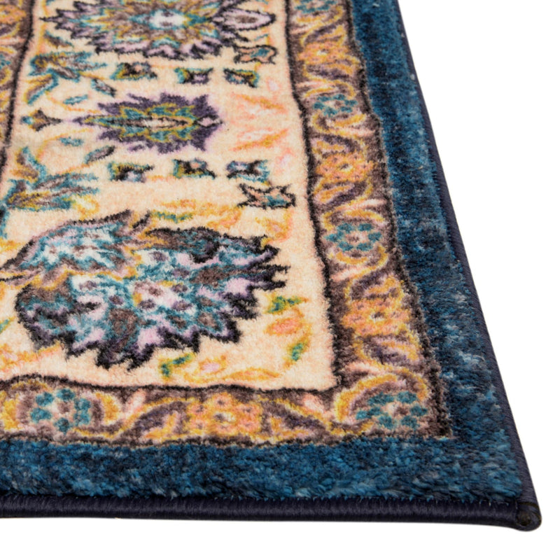 Casablanca Tapestry Collection Area Rug -  Marrakech (Egyptian Blue) Rectangle Egyptian Blue  lifestyle 6