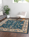 Casablanca Tapestry Collection Area Rug -  Marrakech (Egyptian Blue) Square Egyptian Blue  lifestyle 18