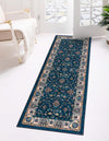 Casablanca Tapestry Collection Area Rug -  Marrakech (Egyptian Blue) Runner Egyptian Blue  lifestyle 19